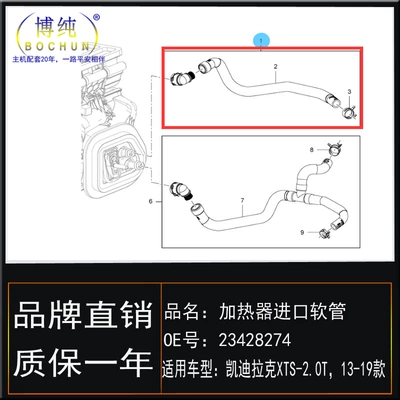 heater inlet pipe two-way – automobile water pipe