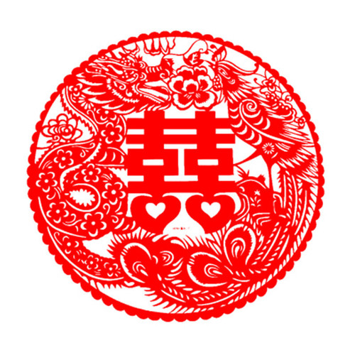 Wedding celebration supplies electrostatic double happiness door stickers wedding layout wedding room decoration Xizi glass window grille paper-cut stickers