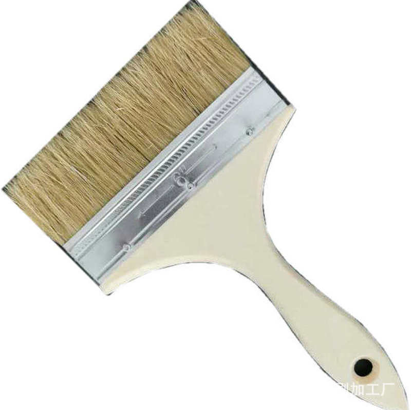 Fábrica al por mayor mango de madera cepillo de pintura imitación cepillo de seda cepillo industrial marino cepillo de barbacoa hogar pequeño cepillo