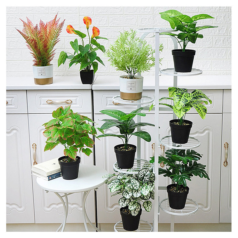 Artificial bonsai mesa de comedor artificial planta verde bonsai interior sala de estar ventana piso plástico decoración de escritorio Planta artificial