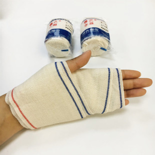 Factory direct red and blue line spandex sports protectors plain elastic bandage in stock wholesale size 7.5*450cm