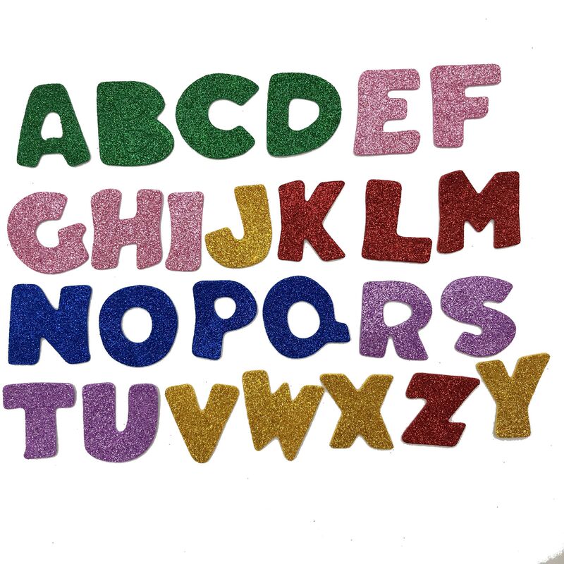 Factory Direct Sales Amazon Stickers English Stickers Number Stickers Gold Powder Letters DIY Stickers