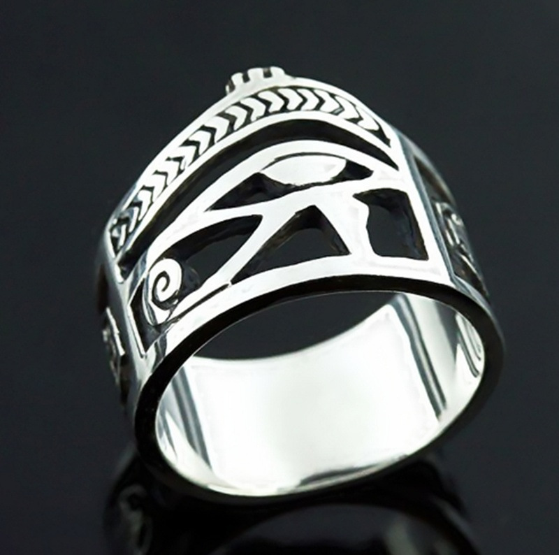 Haiyi wish hot sale mysterious retro eyes alloy Masonic ring factory direct sale wholesale