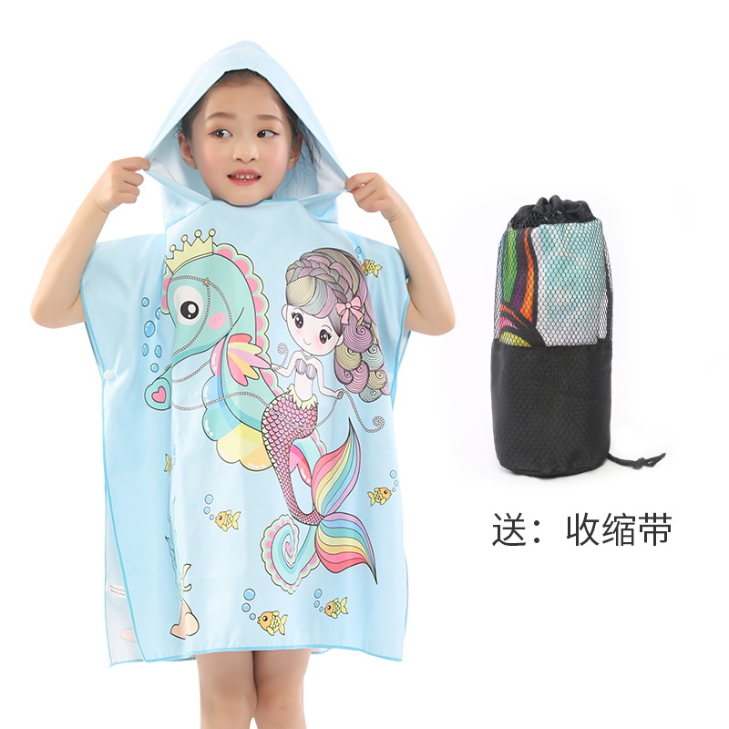 Personalizado para niños de doble cara capa capa toallas de baño con capuchón toallas de playa de secado rápido toallas de playa toallas de baño de baño