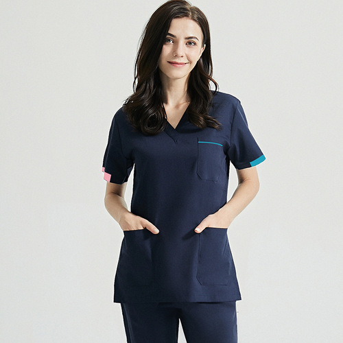 Hand washing clothes female doctor surgical clothes surgical operating room beauty salon work clothes oral doctor short sleeve men and women foreign trade