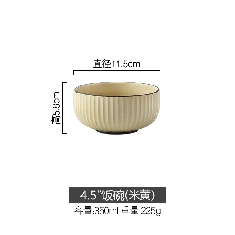 Ceramic tableware set, Scandinavian style, simple elegant design — assorted plates and bowls