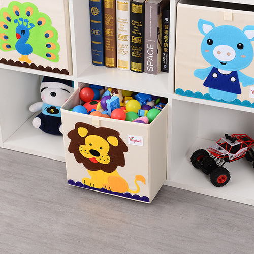 Storage box fabric children's toys household debris sorting box clothes wardrobe storage box foldable storage basket