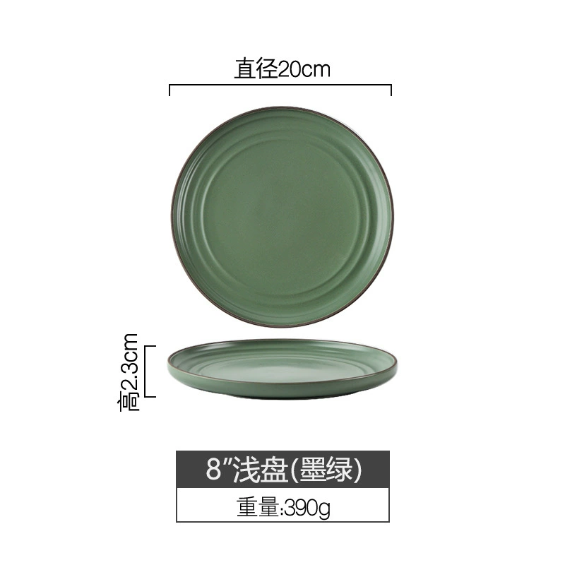 Ceramic tableware set, Scandinavian style, simple elegant design — assorted plates and bowls