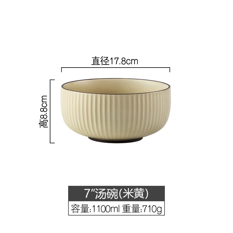 Ceramic tableware set, Scandinavian style, simple elegant design — assorted plates and bowls
