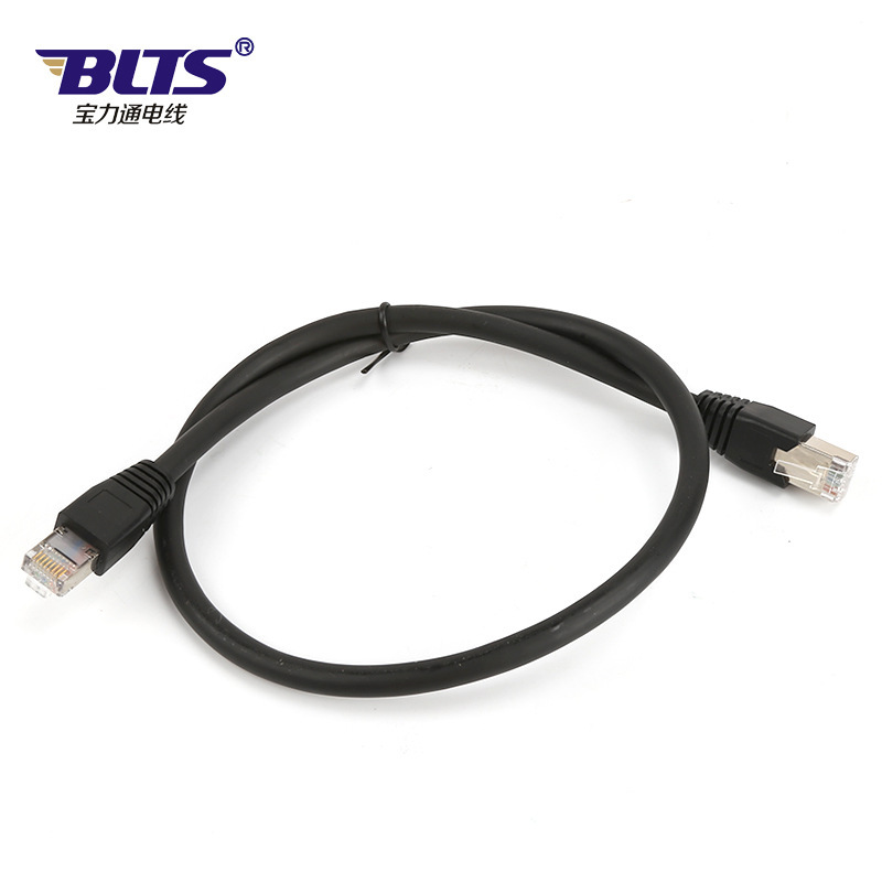 Customized Category 5E Oxygen-Free Copper Finished Network Cable Shielded Cat5E Network Cable Double-Ended Rj45 Male-To-Male Network Jumper