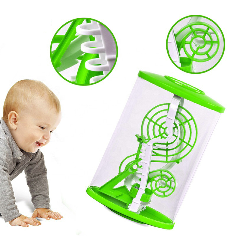 Bola de equilibrio Qizhi para niños Track Maze juguete 3D entrada de mano tridimensional Maze juego