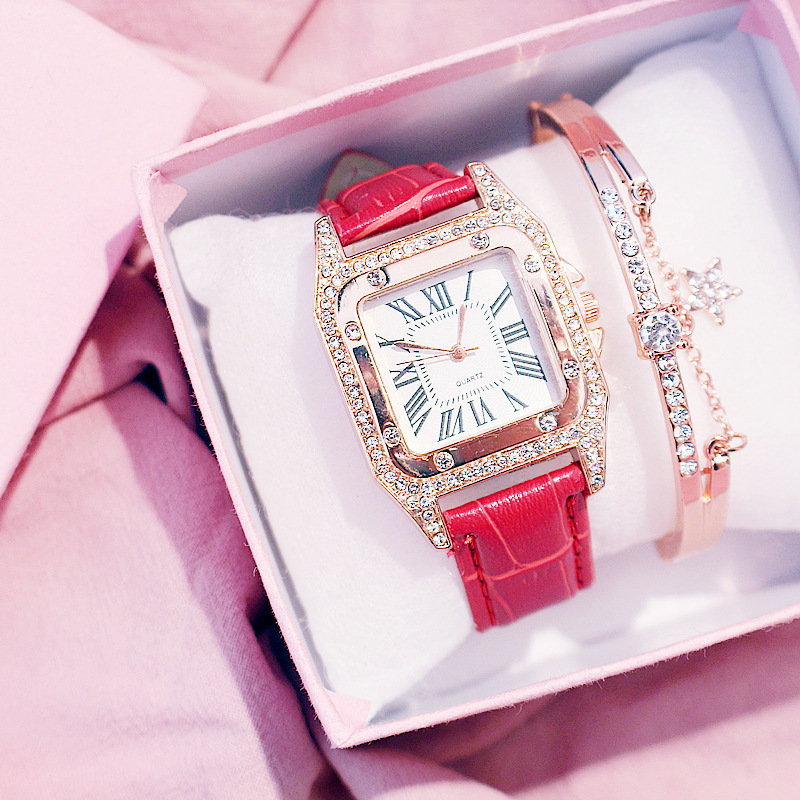 Nuevo reloj de moda para mujer Cubo de vino cinturón cuadrado reloj de mujer estudiante estilo coreano reloj casual image 7