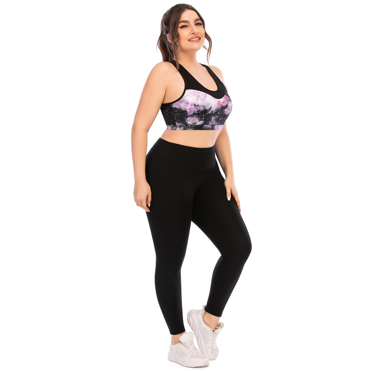 European and American Fitness Suit Large Size Yoga Suit Tight Barbie Pants Sports Bra Australian Shili 12041+12042