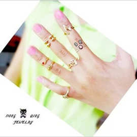 3283厂家批发潮女关节朋克柳钉戒尾戒戒指圈指环