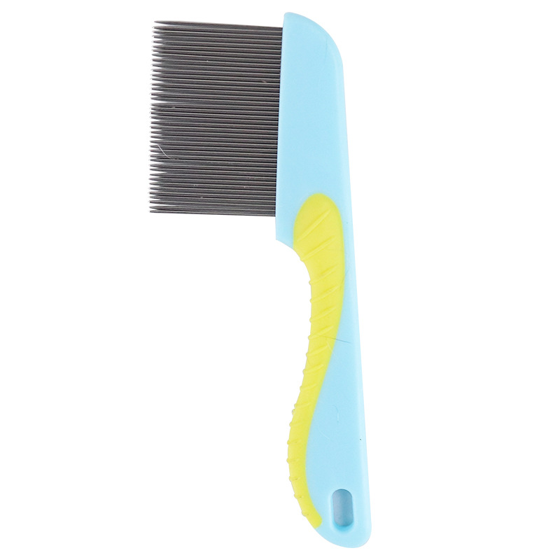 Suministro directo de fábrica nueva Tapa dura eliminación de pulgas peine para mascotas Limpieza de mascotas herramienta de belleza eliminación de insectos peine nudo en stock