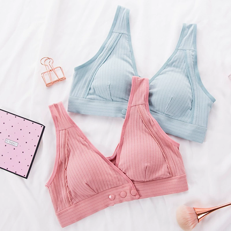 Нижнее Белье для беременных, жилет для беременных, Специальный бюстгальтер пуш-ап с защитой от провисания, летний ультратонкий бюстгальтер из чистого хлопка для кормления