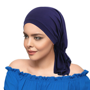 Amazon hot sale New headscarf bamboo fiber elastic turban hat pirate hat