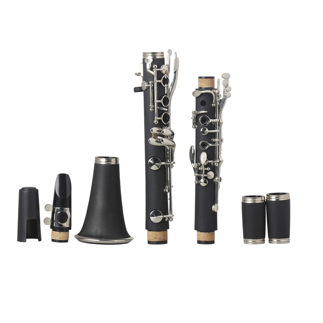 Clarinete en Si♭ de baquelita con 17 llaves, apto para principiantes, estudiantes y exámenes.