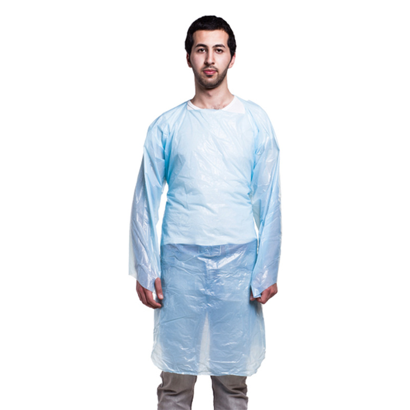 cpe gown quarantine防护服一次性隔离衣反穿拇指扣防护衣cpe袍Z