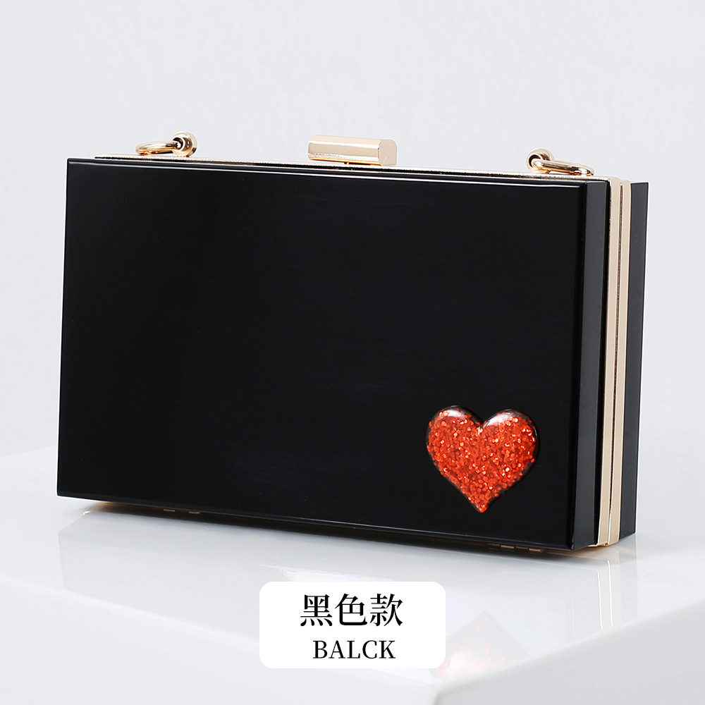 Estilo coreano fresco de acrílico embrague precioso partido banquete bolsa versátil vestido pequeño bolso cuadrado banquete bolso de noche