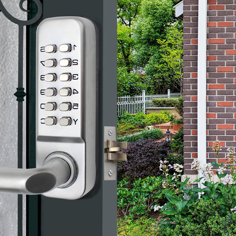 Cerradura de contraseña mecánica impermeable Cerradura de puerta de jardín al aire libre Cerradura de puerta de hierro Cerradura de clave digital