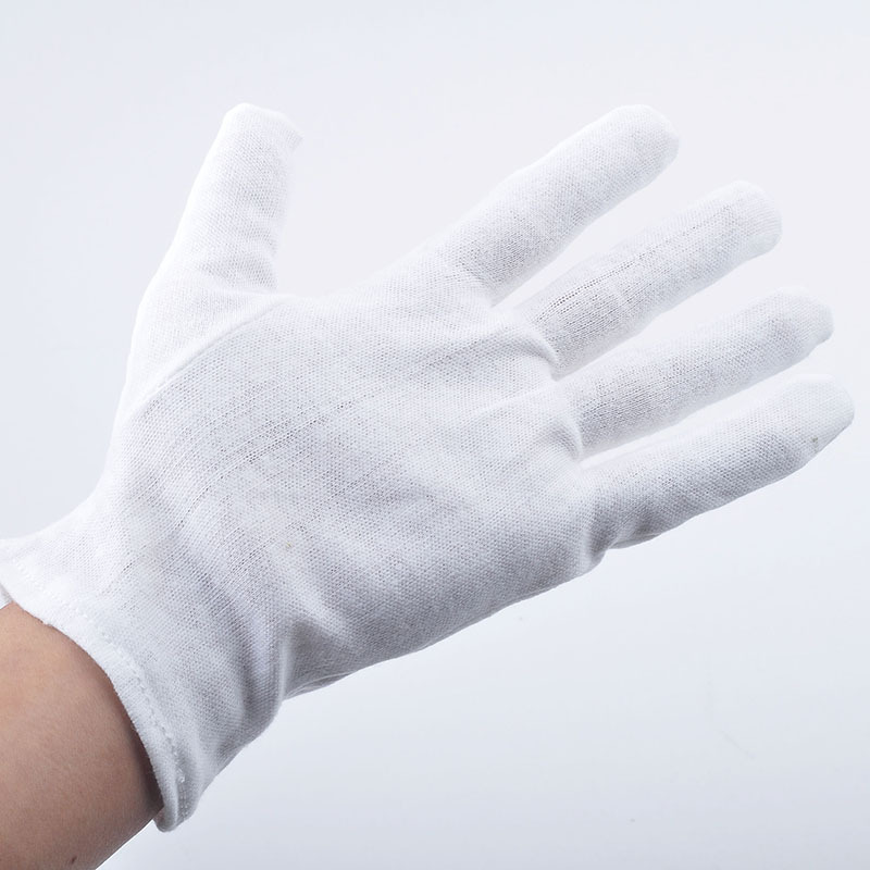 加大加厚白色棉毛作业手套指挥手套礼仪手套加厚