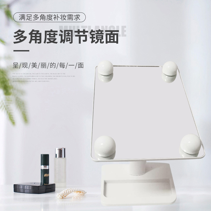 Espejo de lámpara atenuable unilateral led espejo de maquillaje con lámpara de moda red espejo de vestir de escritorio espejo de complemento de luz