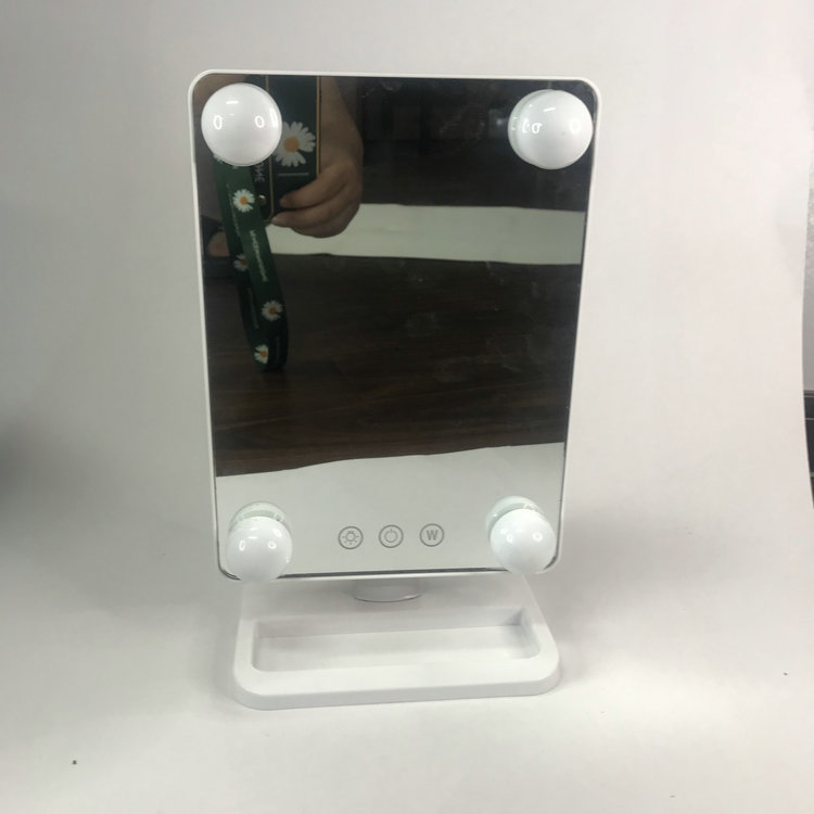 Espejo de lámpara atenuable unilateral led espejo de maquillaje con lámpara de moda red espejo de vestir de escritorio espejo de complemento de luz