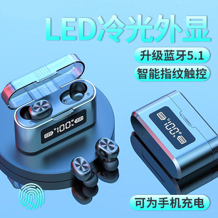 Cross-border new 279 Bluetooth headset pattern touch digital display binaural sports universal tws5.0 factory outlet