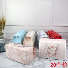 牛轧糖1斤装包装盒雪花酥绿豆曲奇牛扎饼干纸盒20个价手提礼盒