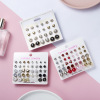 White earrings, set from pearl, Aliexpress, 20 pair, wholesale