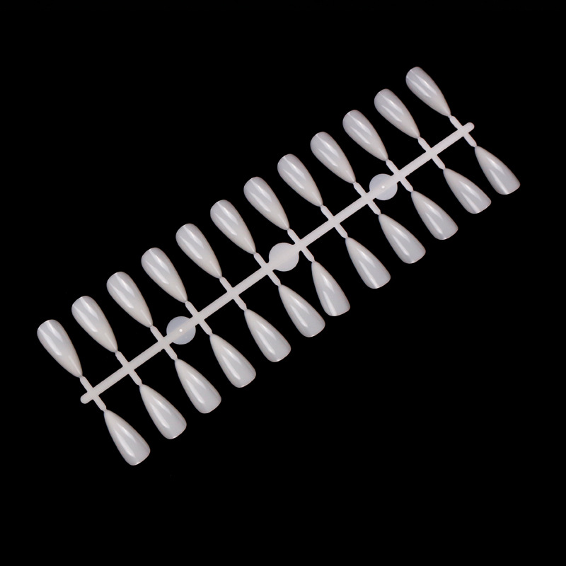 Nuevo modelo 5 # Juego de herramientas de 240 piezas con puntas de uñas estilo japonés en forma de almendra, diseño de gota de agua, tarjeta de muestra de colores para práctica de uñas.