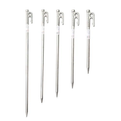 Komen high-strength extended and thickened 420 stainless steel tent ground nails beach snow canopy windproof fixed camp nails