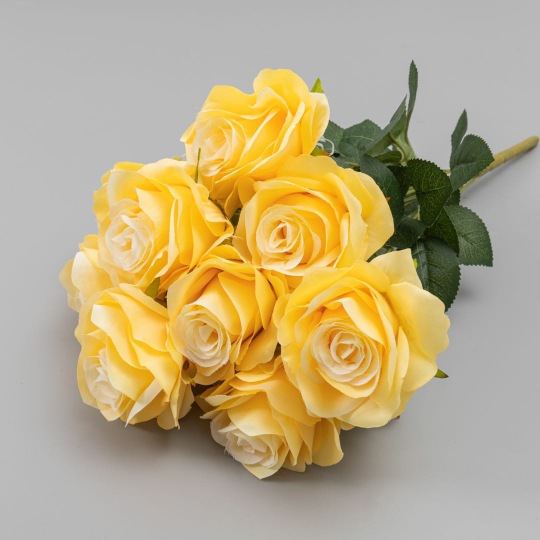 Multi-cabeza rosa artificial falso ramo flor pared de seda floral decoración de la boda manejar rojo naranja diez cabeza nueve cabeza