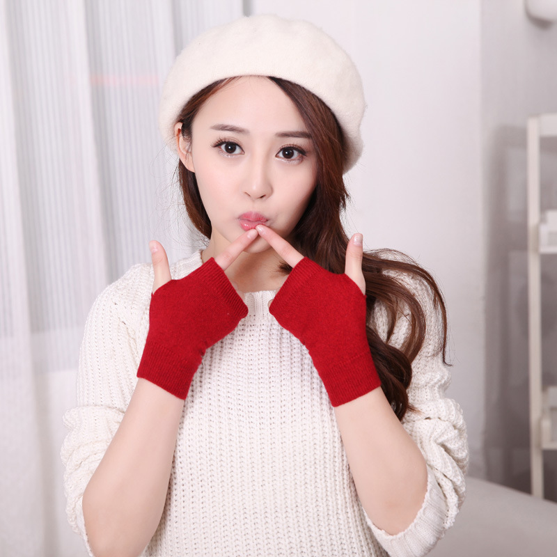Winter cashmere velvet gloves