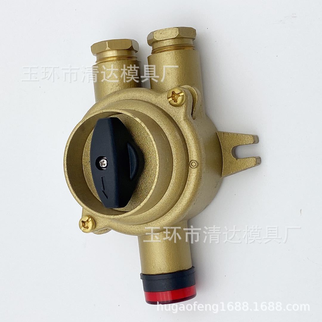 船用指示灯开关  10A铜质接插件 铜质开关指示灯  铜质指示灯开关