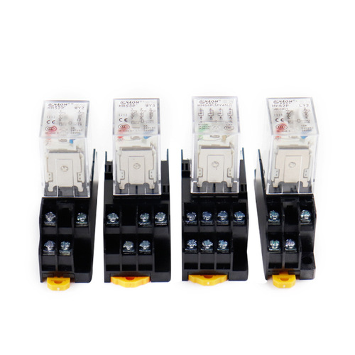 Small intermediate relay with light HH52P/53P/54P/62P/63P/64P gold contacts AC220VDC24V