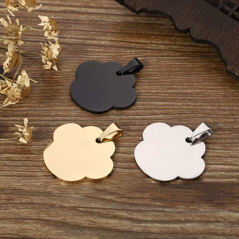 厂家批发 不锈钢狗牌钛钢狗爪吊坠金属宠物挂牌 广告礼品激光ogo