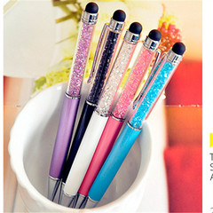 Ballpoint Pen Capacitive Touch Screen Head Metal Pen Crystal Ballpoint Pen Diamond Capacitive Pen Writing Utensil Pen with LOGO Customization