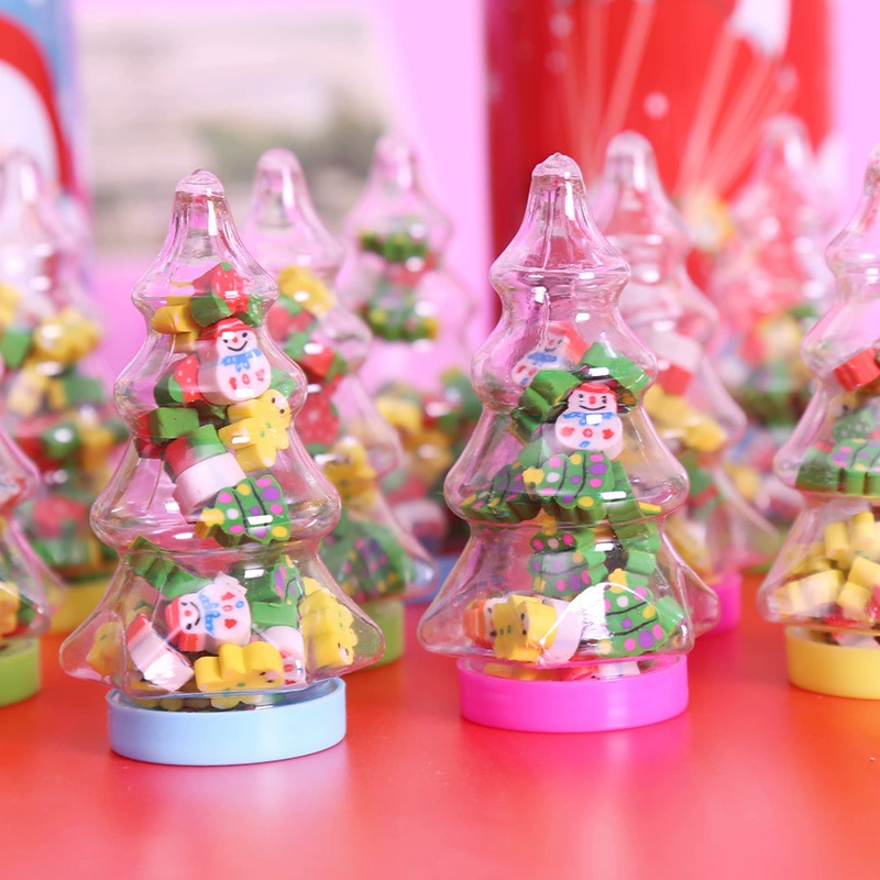 Рождественская елка Ластик Мультфильм Санта-Клаус Снежинка сосна маленький подарок Рождественский подарок для детей