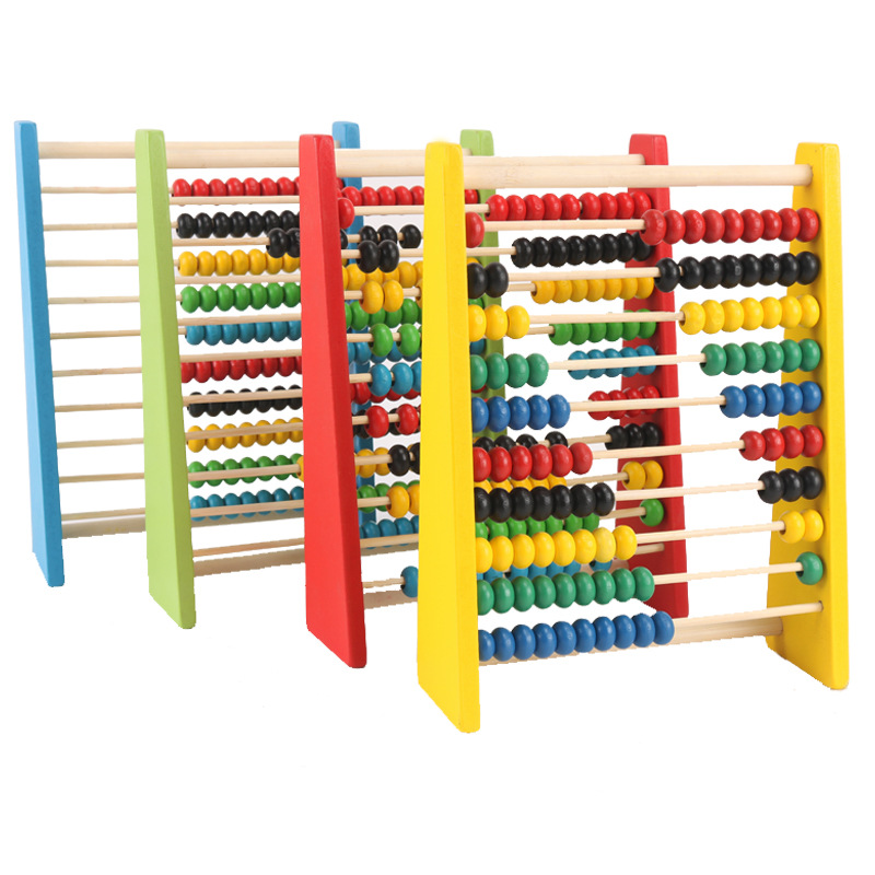 Cálculo de matemáticas en el jardín de infantes cuenta niños Abacus rack suma y resta educación temprana con diez pasos de bloques de contador