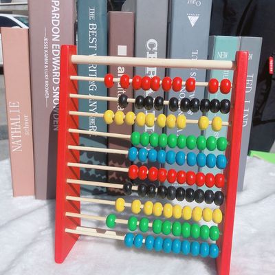 Cálculo de matemáticas en el jardín de infantes cuenta niños Abacus rack suma y resta educación temprana con diez pasos de bloques de contador