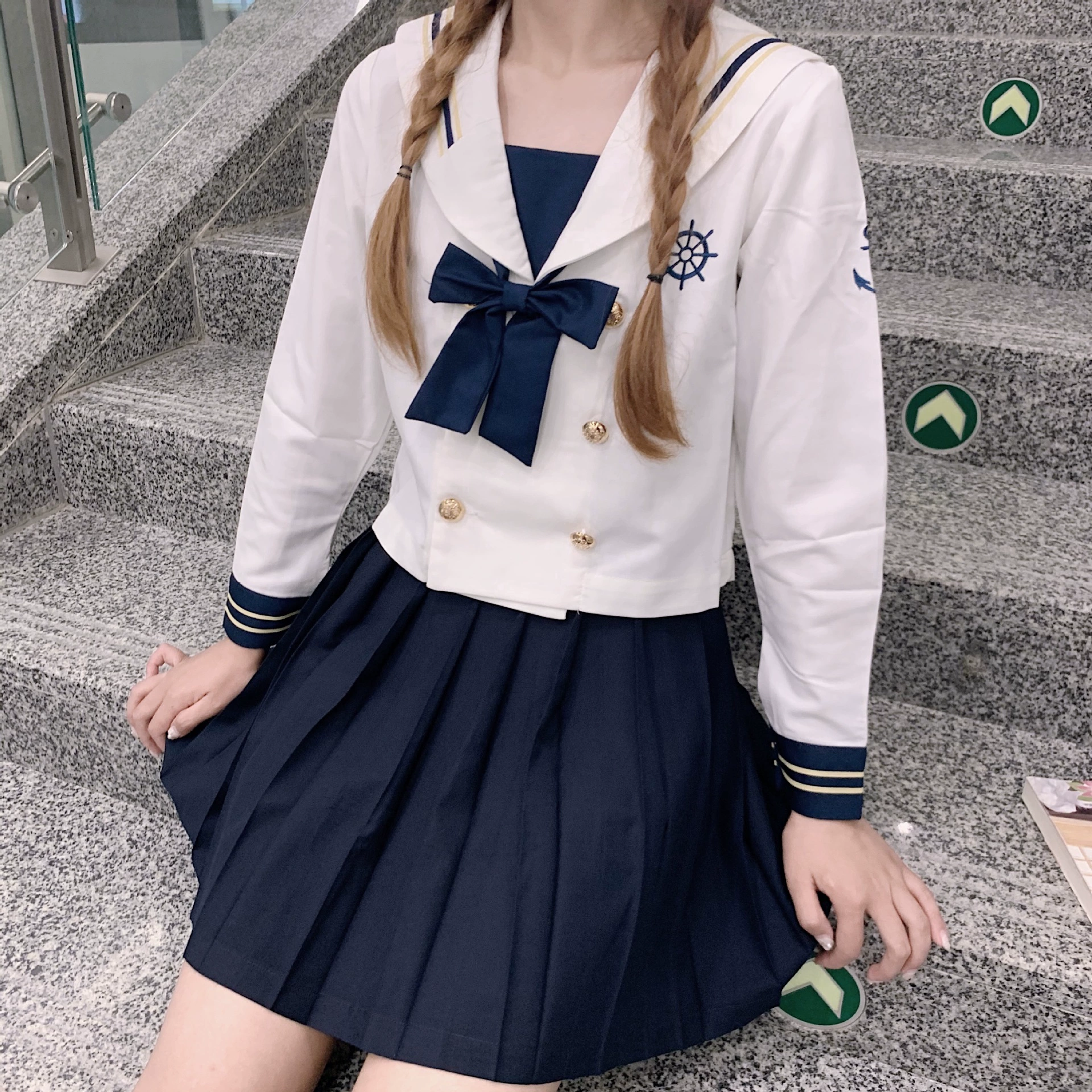 Оригинальная Парусная девушка JK Униформа юбка Подлинная японская Женская Студенческая Униформа класса матрос Униформа колледж Стиль школьная форма