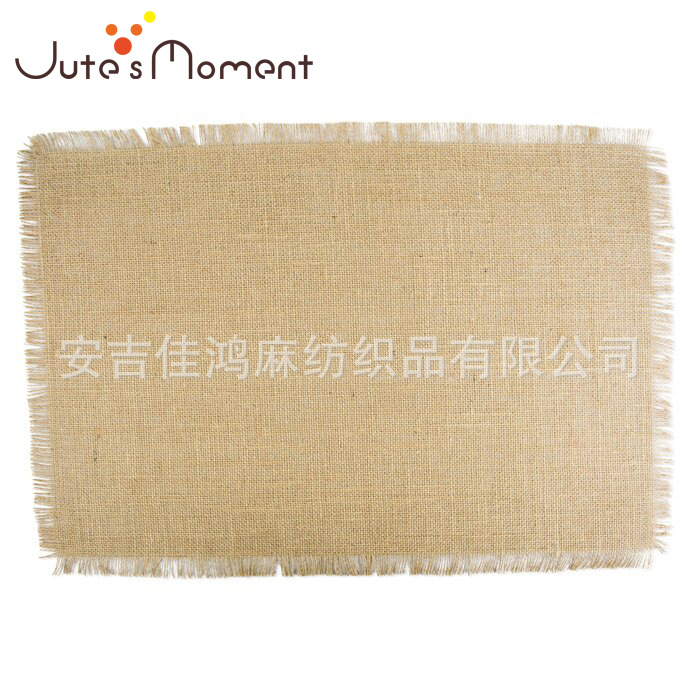 Mantel de yute estilo granja, decoración rústica gruesa de lino para hogar multicolor