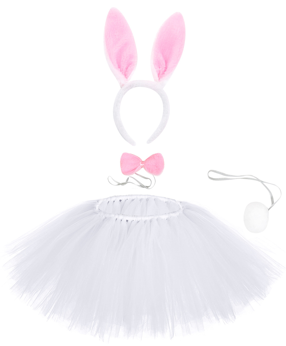 Кролик, юбка, комплект, белый кролик