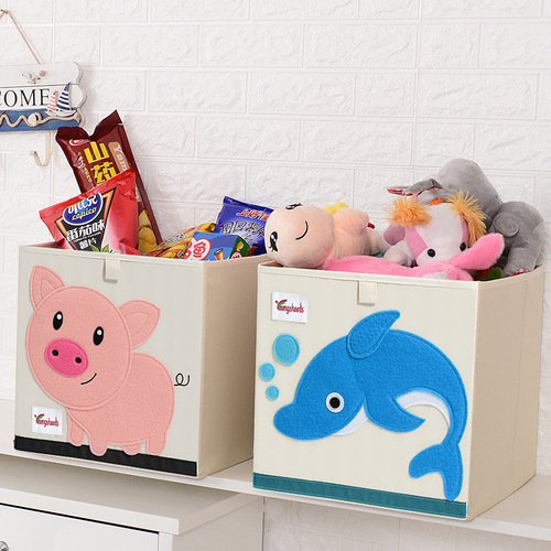 Cartoon children's toy storage box baby clothing storage box organizer box foldable fabric storage box toy box