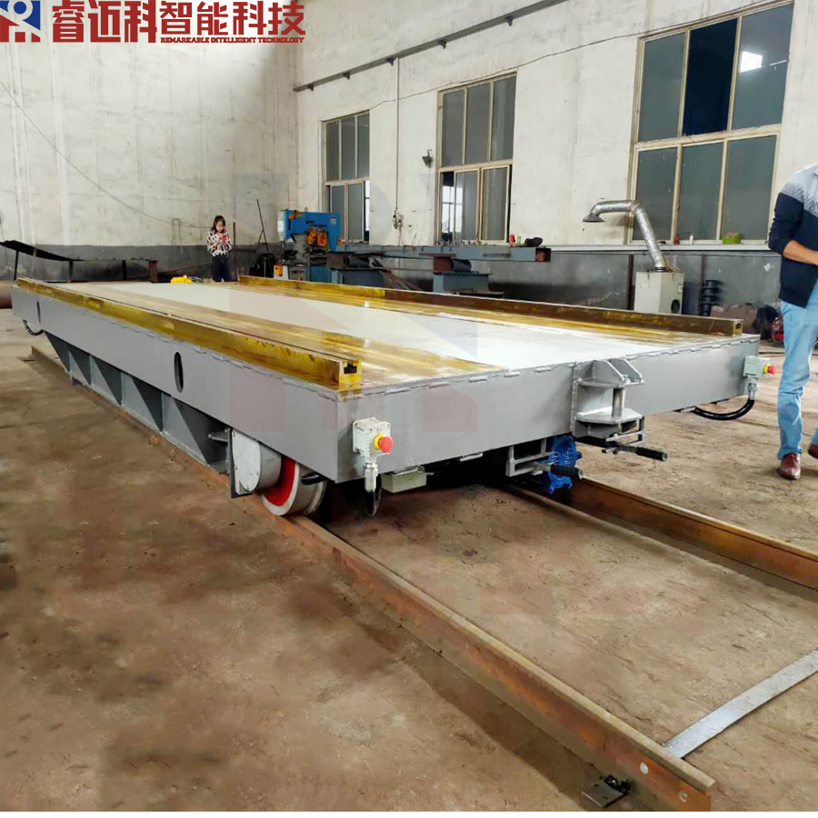 大吨位轨道钢包车 钢渣运输电动平车  380V交流电轨道平板车