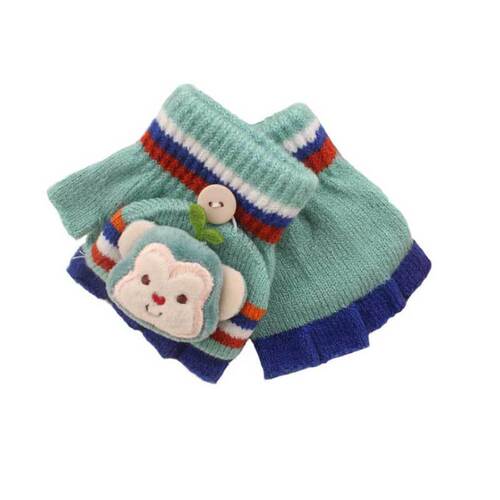 Baby finger warm winter and autumn foldable gloves for children aged 0-3, suitable for boys and girls, cute kids' winter gloves