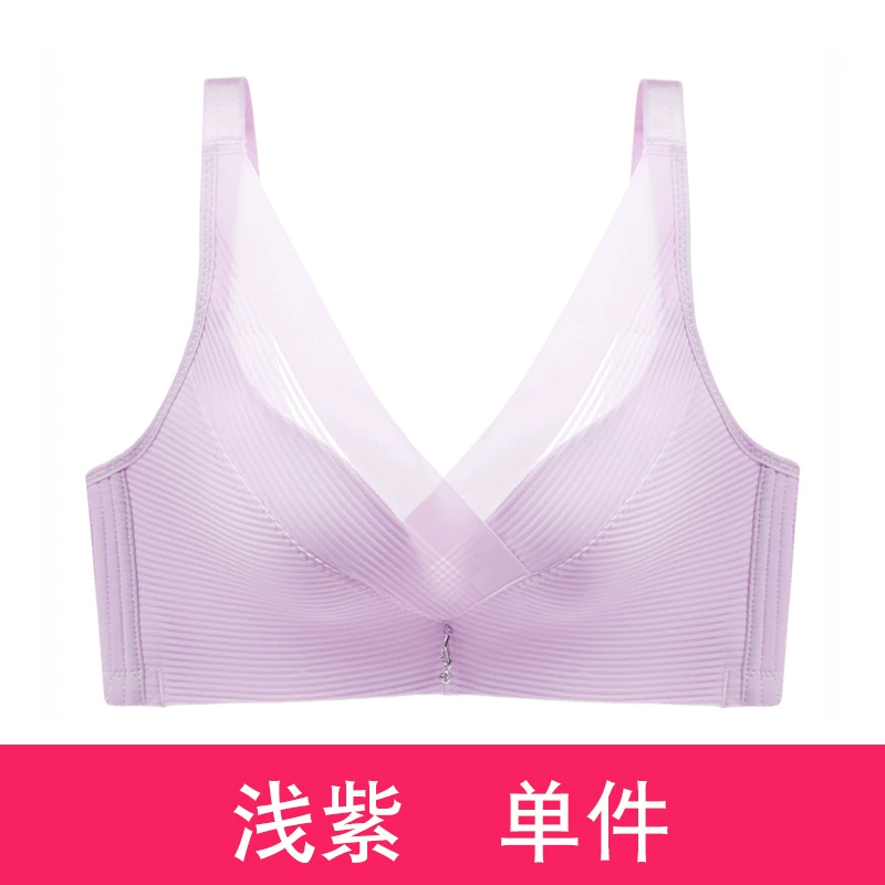 Sili cross -mesh gauze breathable stripes lace gentle and comfortable cotton stickers gathered and treated without trace underwear bra