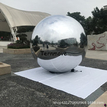 银色充气反射镜面球酒店大厅悬挂装饰落地美陈反光球mirror ball